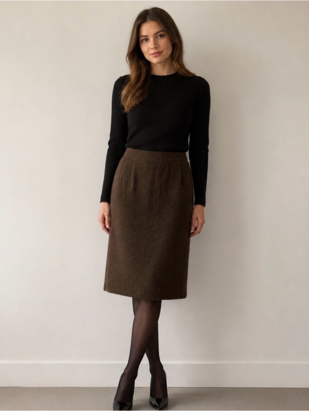 SYNONYME BY GEORGE RECH Vintage Alpaca and Wool Skirt